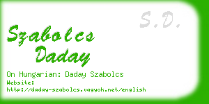 szabolcs daday business card